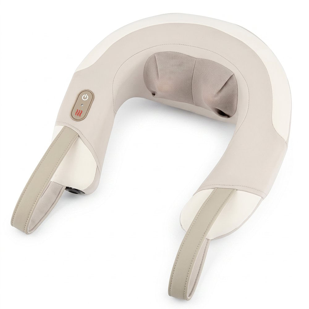 Masajeador de Cuello Shiatsu Recargable Color Blanco
