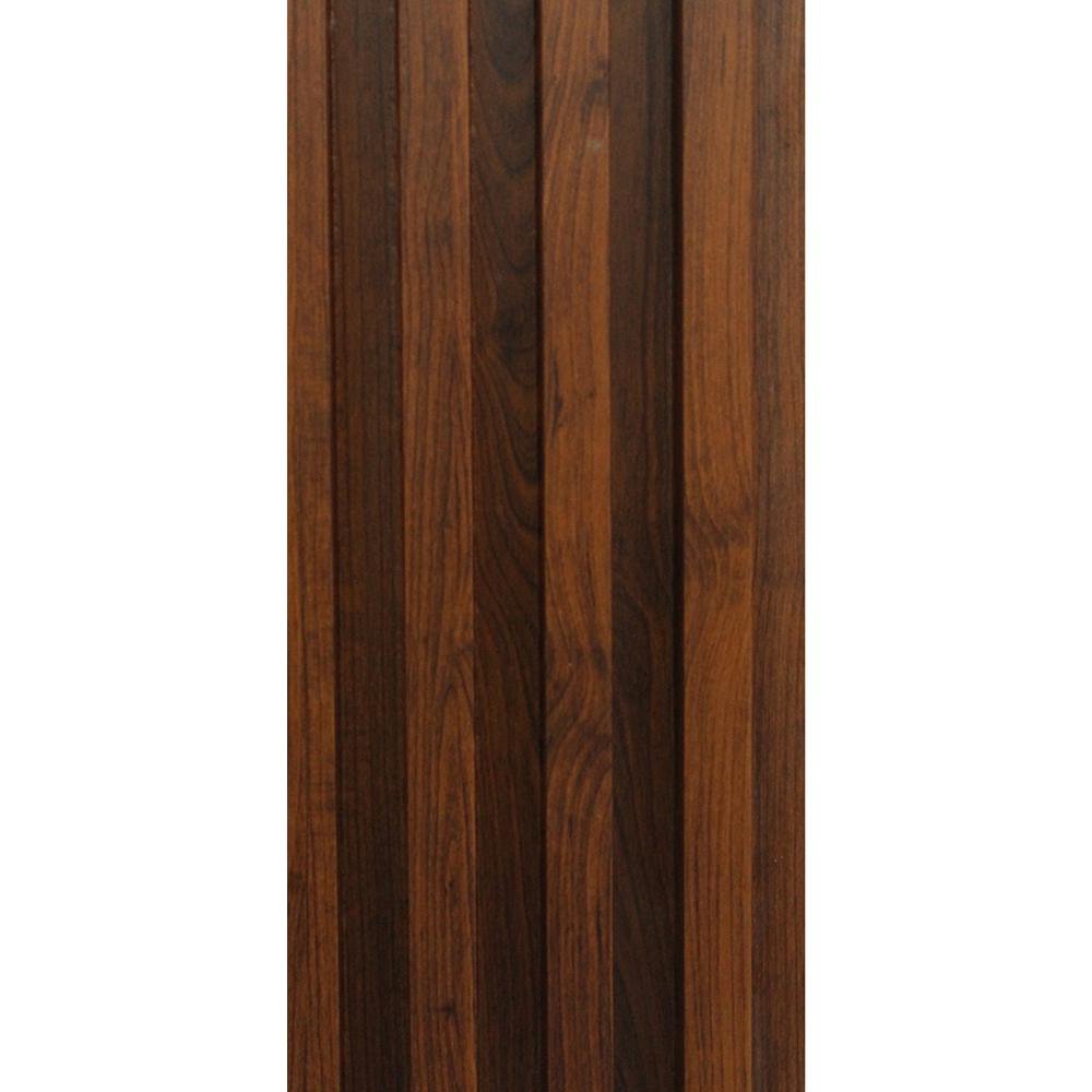 Panel PVC 3D de 16 x 290 Cm Color Nogal Oscuro Mate King