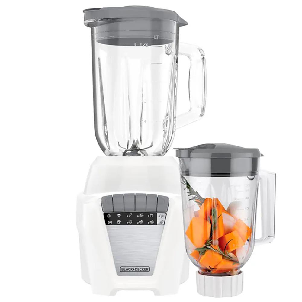 Licuadora Ice Crush con 2 Jarras de 1.25 L y 1.65 L 700 W Color Blanco Licuadora Ice Crush…