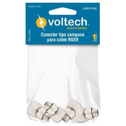 Conector Coaxial Rg59 De Prensar - Volteck