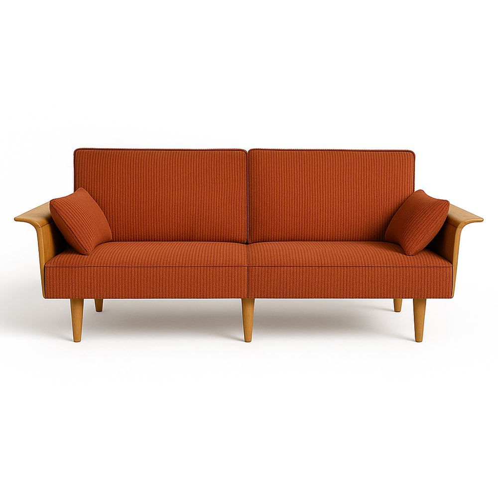 Sofá Scott Tapizado 205 x 90 x 83 cm Color Terracota Sofá Scott de 205 x 90 x 83 cm con Es…