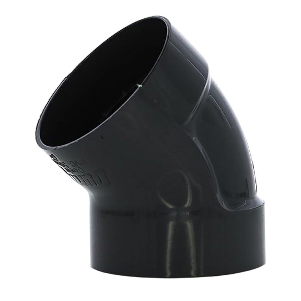 Codo 45° de PVC Liso Drenaje Delgado de 4 Plg 2 plg