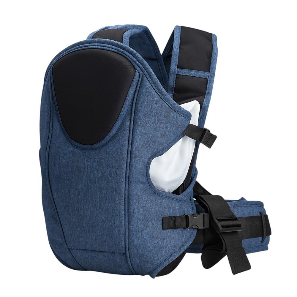 Cargador de Bebé Tipo Mochila 6605 con Respaldo y Tirantes Acolchados Ajustables Color Azu…