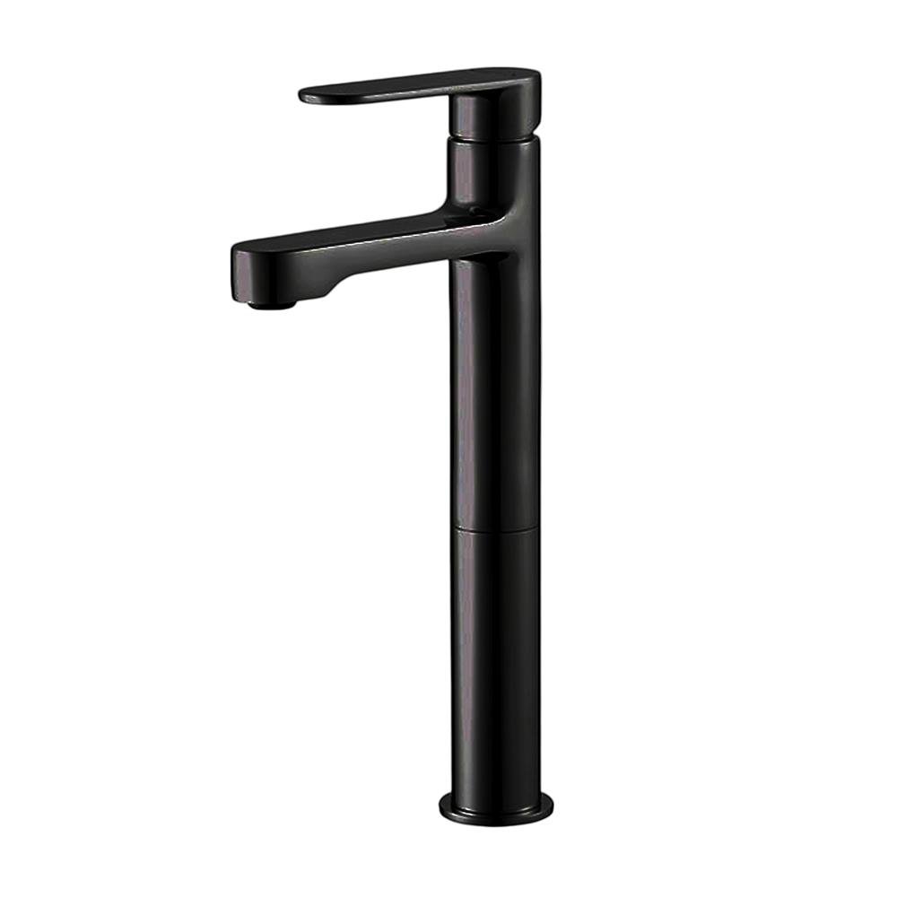 Grifo Monomando para Lavamanos Cuello Alto Sena Color Negro
