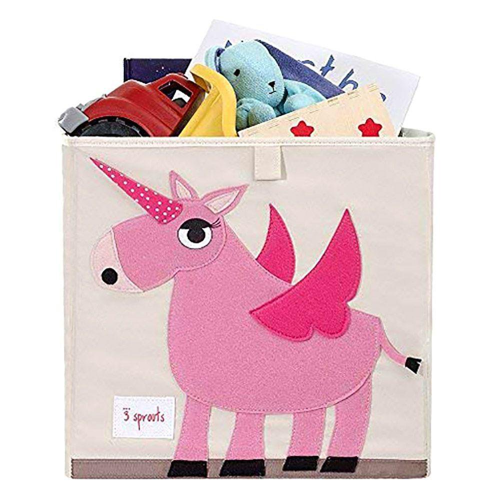 Caja Almacenadora Diseño Unicornio de 33 x 33 x 33 Cm Caja Almacenadora Unicornio