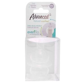 Tetina Advanced Light Flujo Rápido Dúo 6M+ - Evenflo