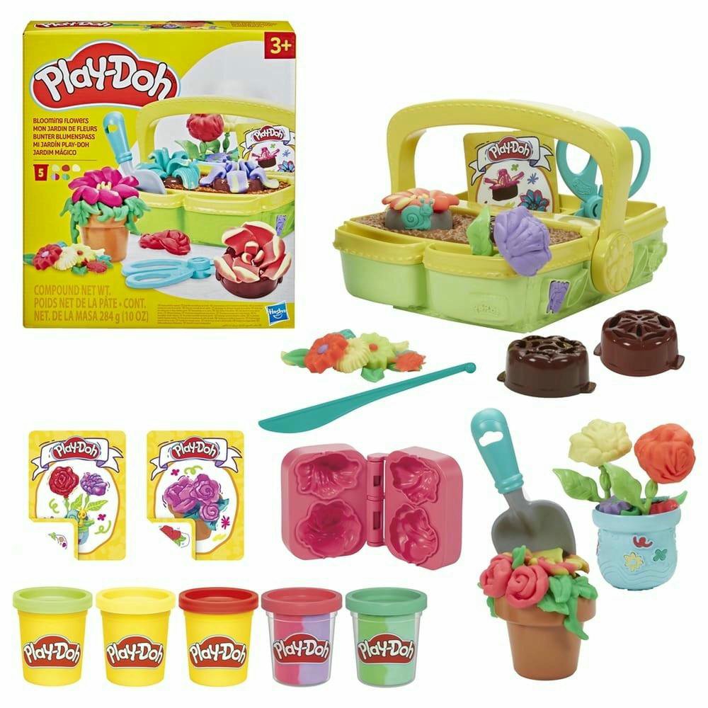 Set de Plasticina Play-Doh Blooming Flowers de 5 Piezas para 3+ Años Set de Plasticina Blo…