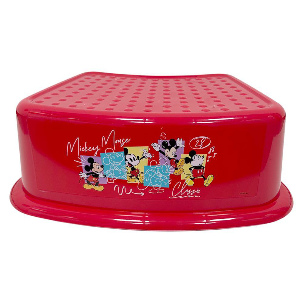 Banco Infantil Plástico Diseño Mickey Mouse Color Rojo