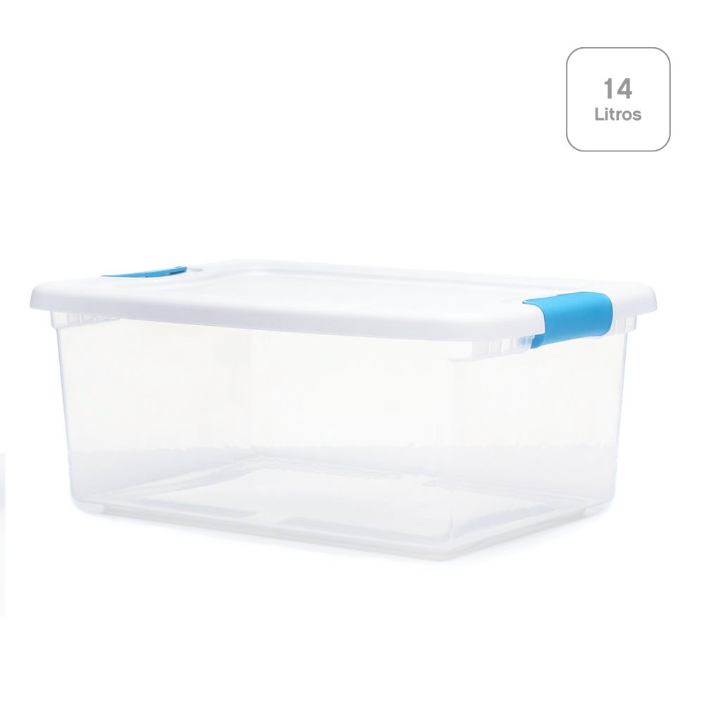 Caja Latching de 14 L con Tapadera y Clip
