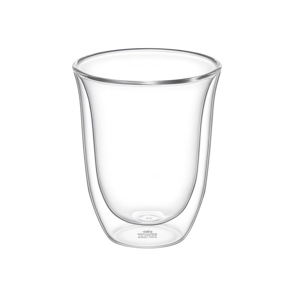 Vaso de Vidrio Doble Pared tipo Cáliz de 13 oz Color Transparente
