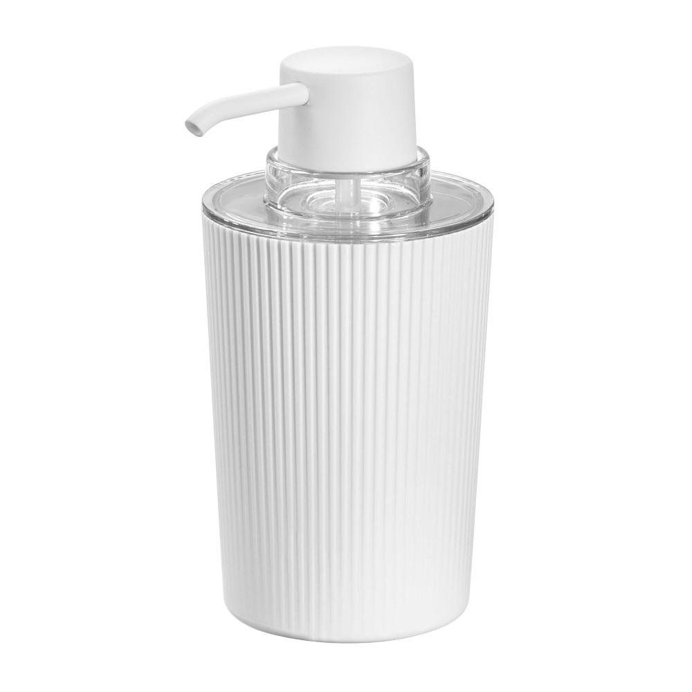 Dispensador de Jabón de Plástico Texturizado Color Blanco