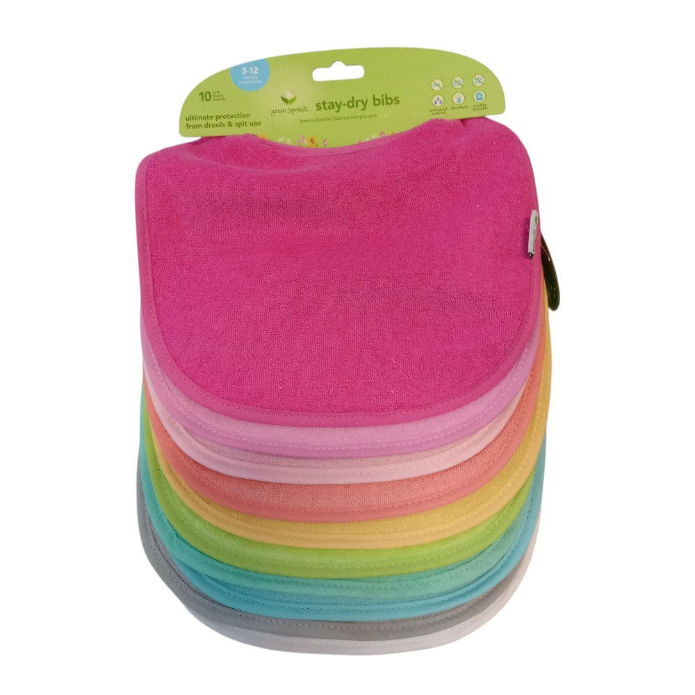 Set de Baberos Stay-Dry para Niña de 10 Piezas de 3 a 12 Meses Set De Baberos Stay-Dry 10 Pzas - Green Sprouts