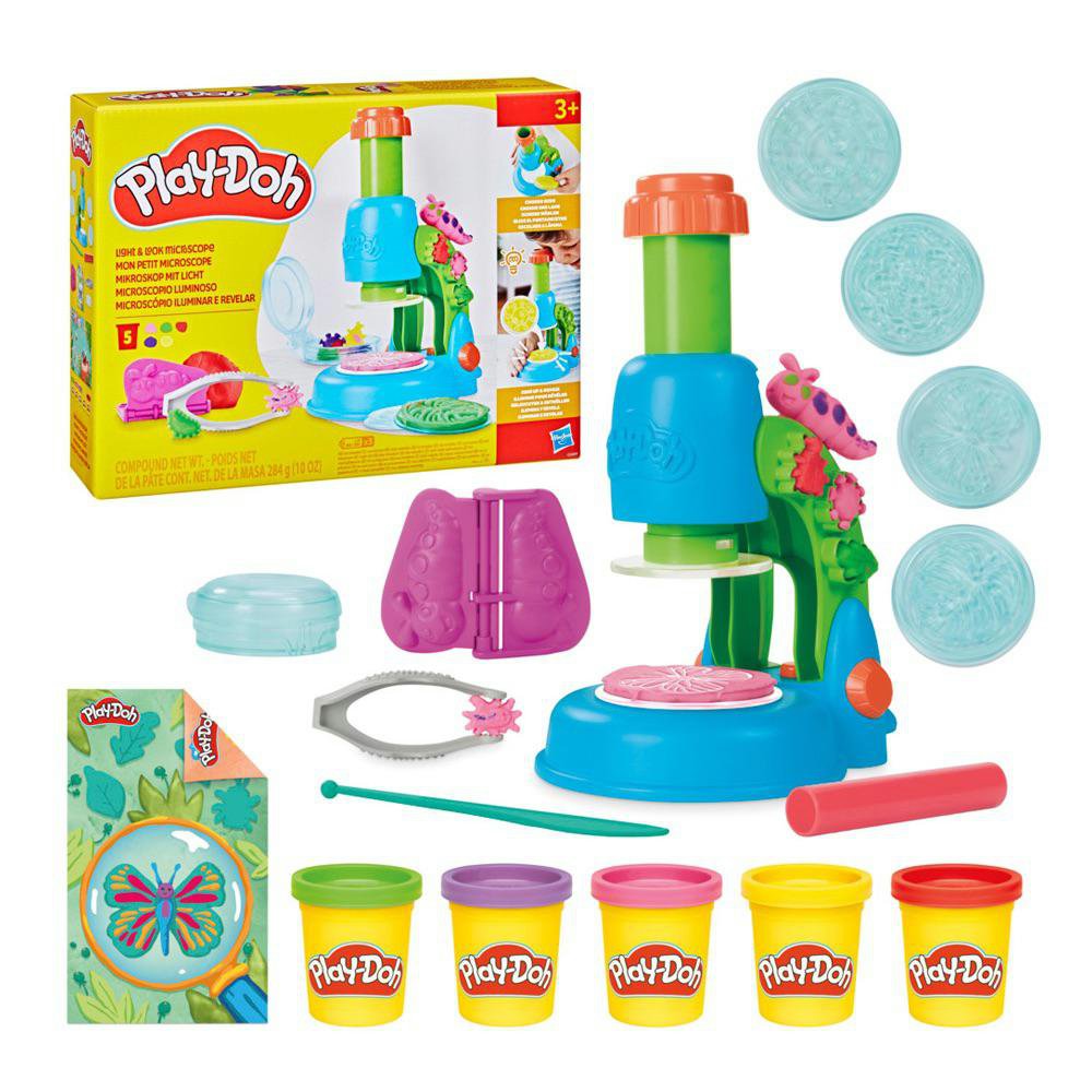 Set de Plasticina Play-Doh Microscopio con Luz de 5 Piezas para 3+ Años Set de Plastilina…