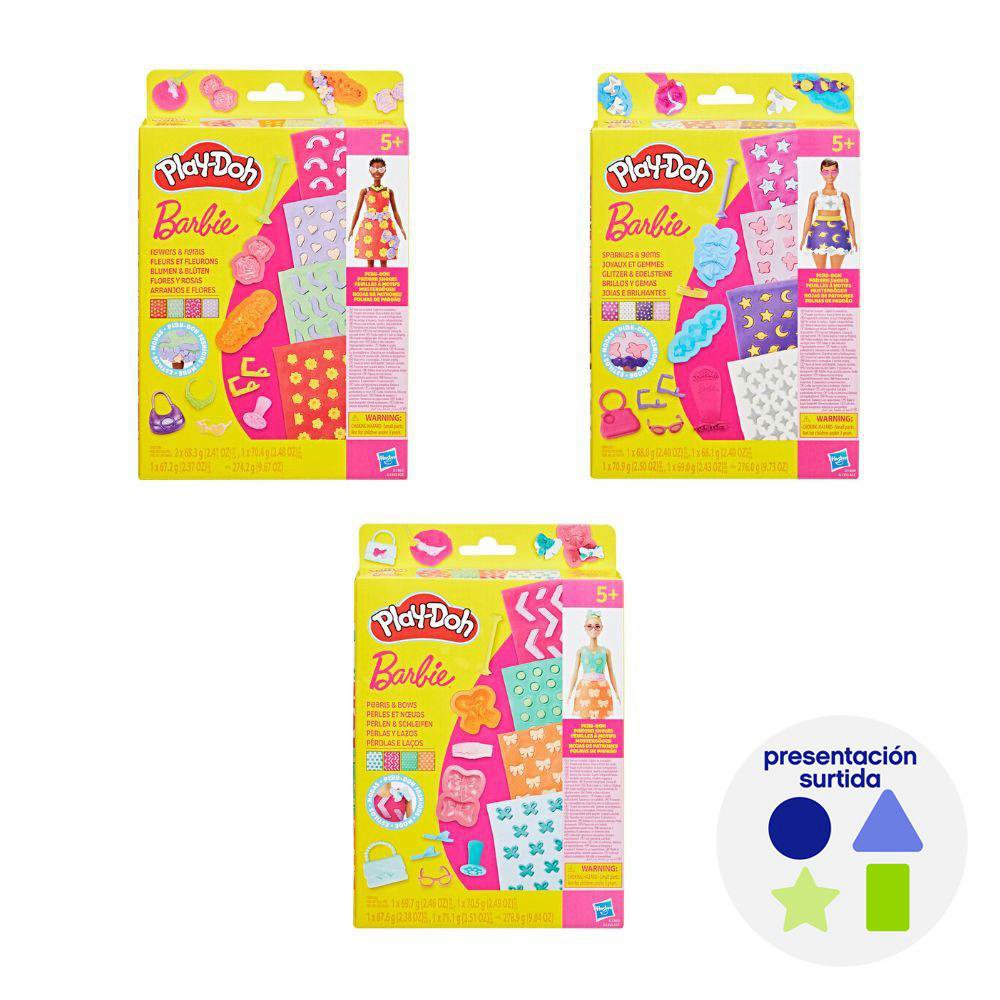 Set de Plasticina Play-Doh Barbie Designer Patterns para 5+ Años - Diseños Surtidos Set de…