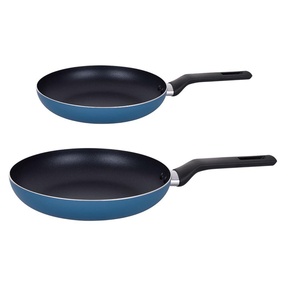 Set de 2 Sartenes de Aluminio 20 y 24 cm Antiadherente Color Azul