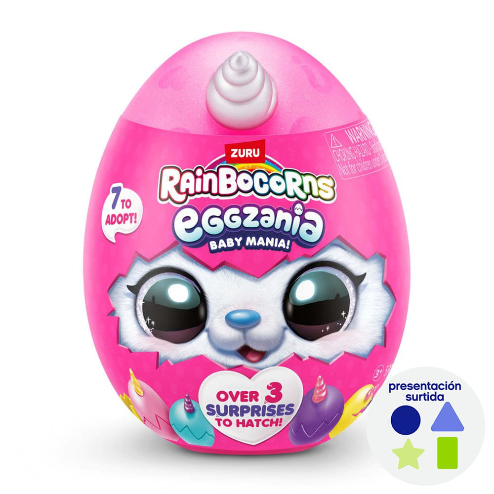 Huevo Sorpresa Rainbocorns Eggzania Baby Mania con 3+ Sorpresas 3+ Años Diseños Surtidos R…