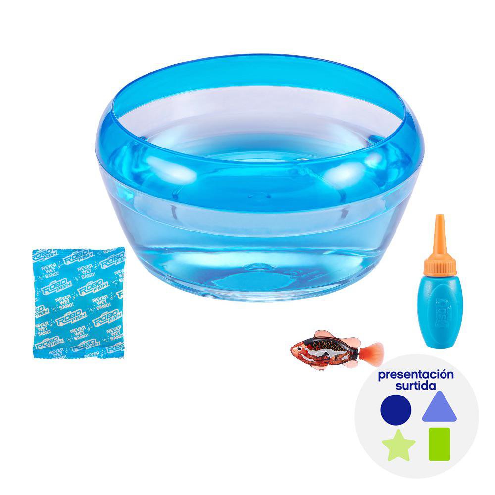 Robo Alive Swim'N Fish Bowl con Pez Robótico que Cambia de Color Juego Robo Alive Pecera con Pez Cambia de Color