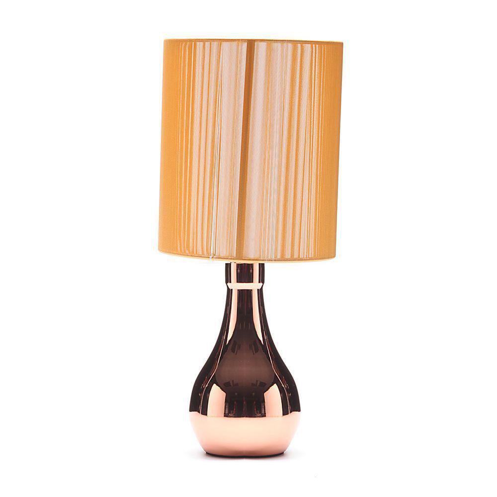 Lámpara de Mesa Táctil Cromada de1 Luz Dorado