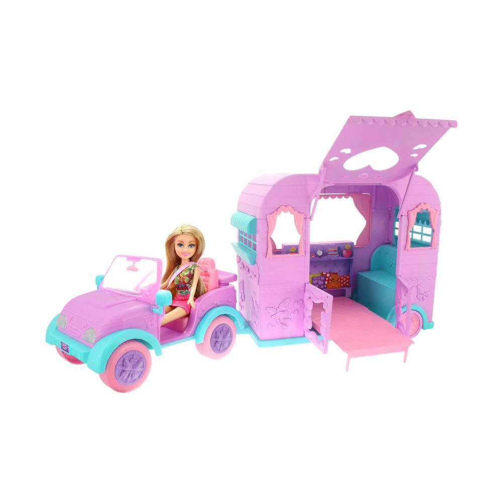 Set de Juego Sparkle Girlz Muñeca con Auto Convertible y Casa Rodante Set de Muñeca Sparkl…