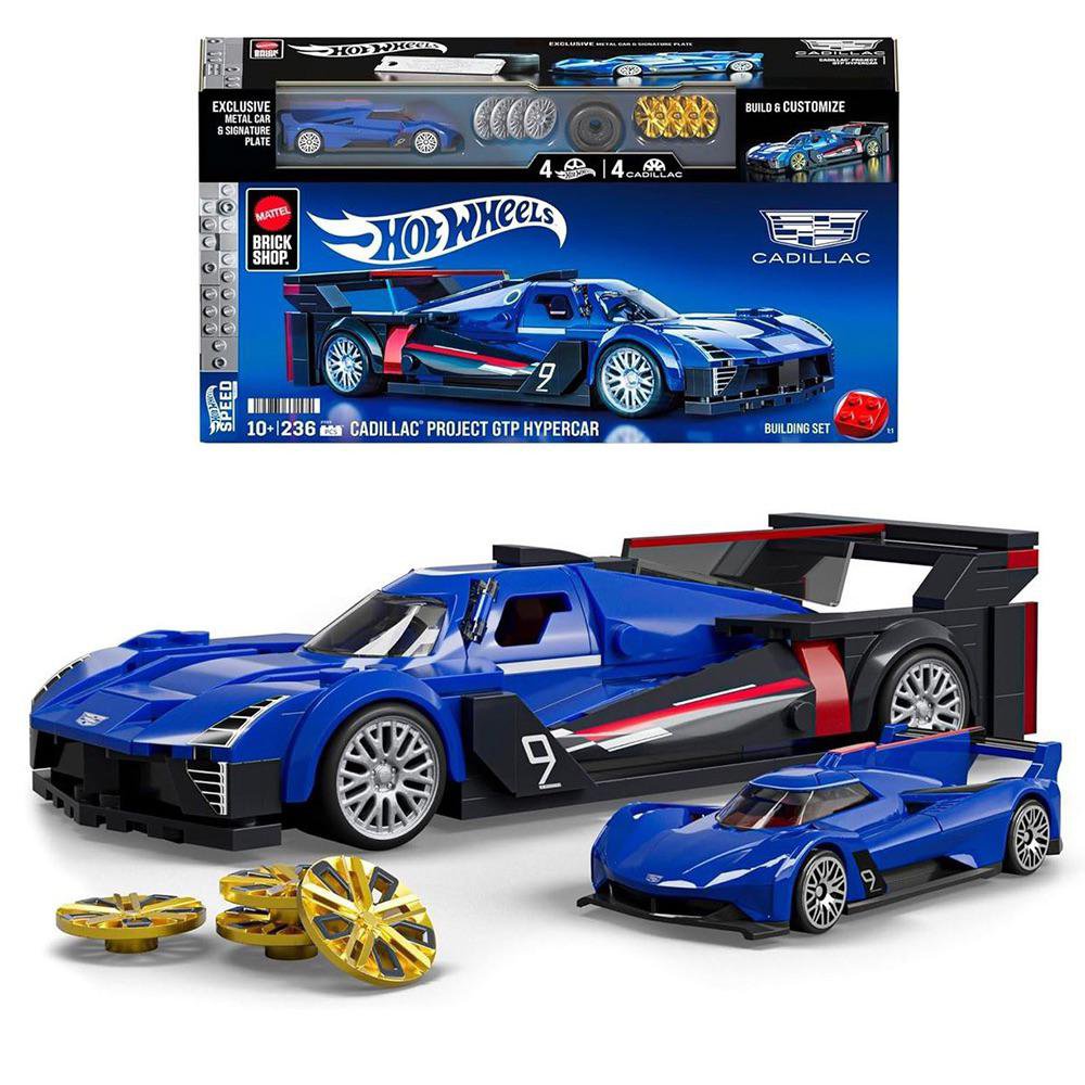 Set de Construcción Hot Wheels Brick Shop Cadillac Project GTP Hypercar de 236 Piezas 10+…