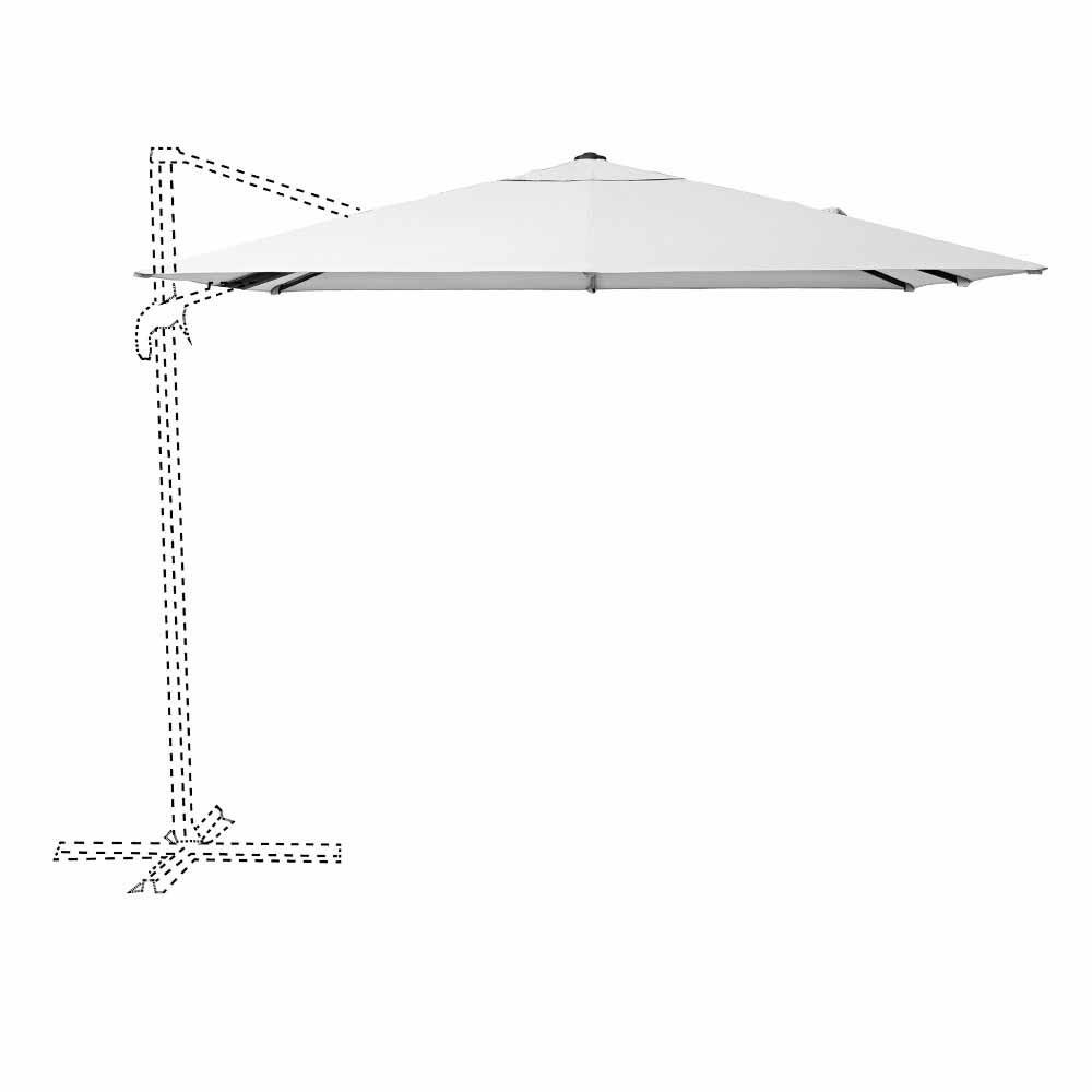 Repuesto para Sombrilla Lateral Sonora LED de Poliéster 286 x 286 cm Color Blanco