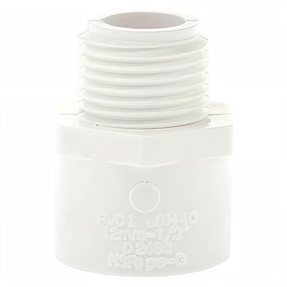 Adaptador Macho de PVC con Rosca de 1/2 Plg