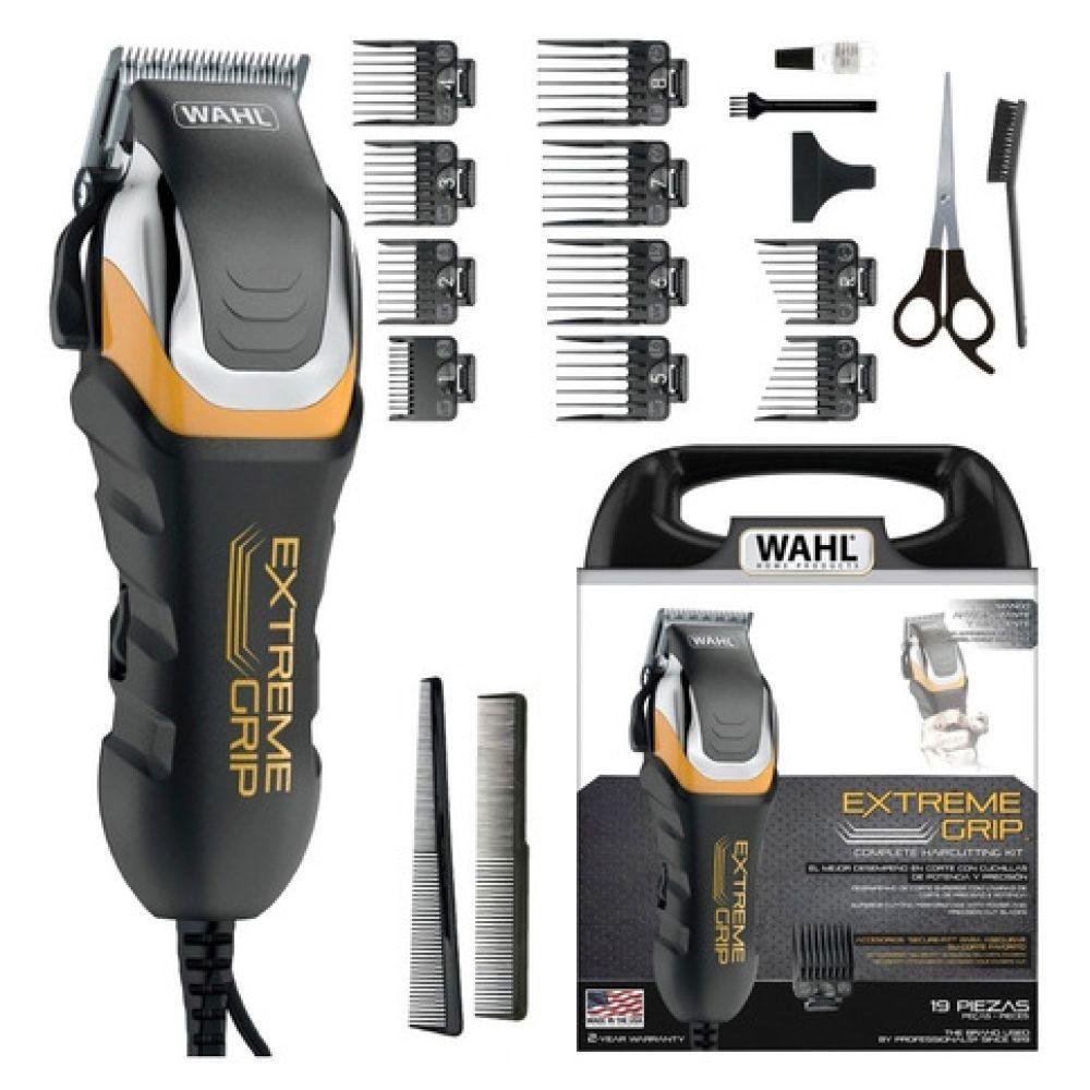 Kit de Cortadora de Cabello Profesional Extreme Grip 19 Piezas Color Negro
