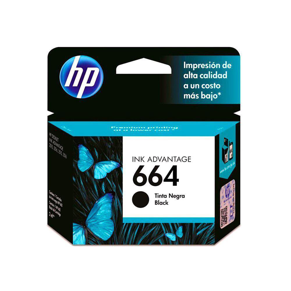 Cartucho de Tinta HP 664 Negro para DeskJet Ink Advantage