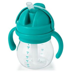 Vaso Entrenador Con Pajilla Y Asas  Color Celeste 6 Oz - Oxo