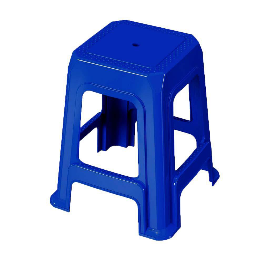 Banco de Plástico Diseño Cuadrado Color Azul