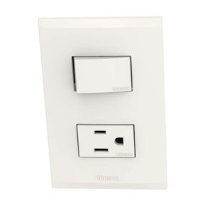 Interruptor + Toma 3 Vías Marfil - Bticino