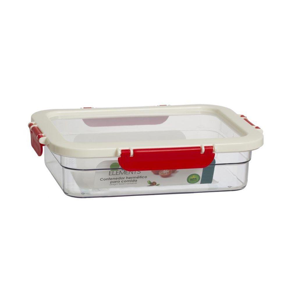 Contenedor Hermético de 1.3 L Color Rojo