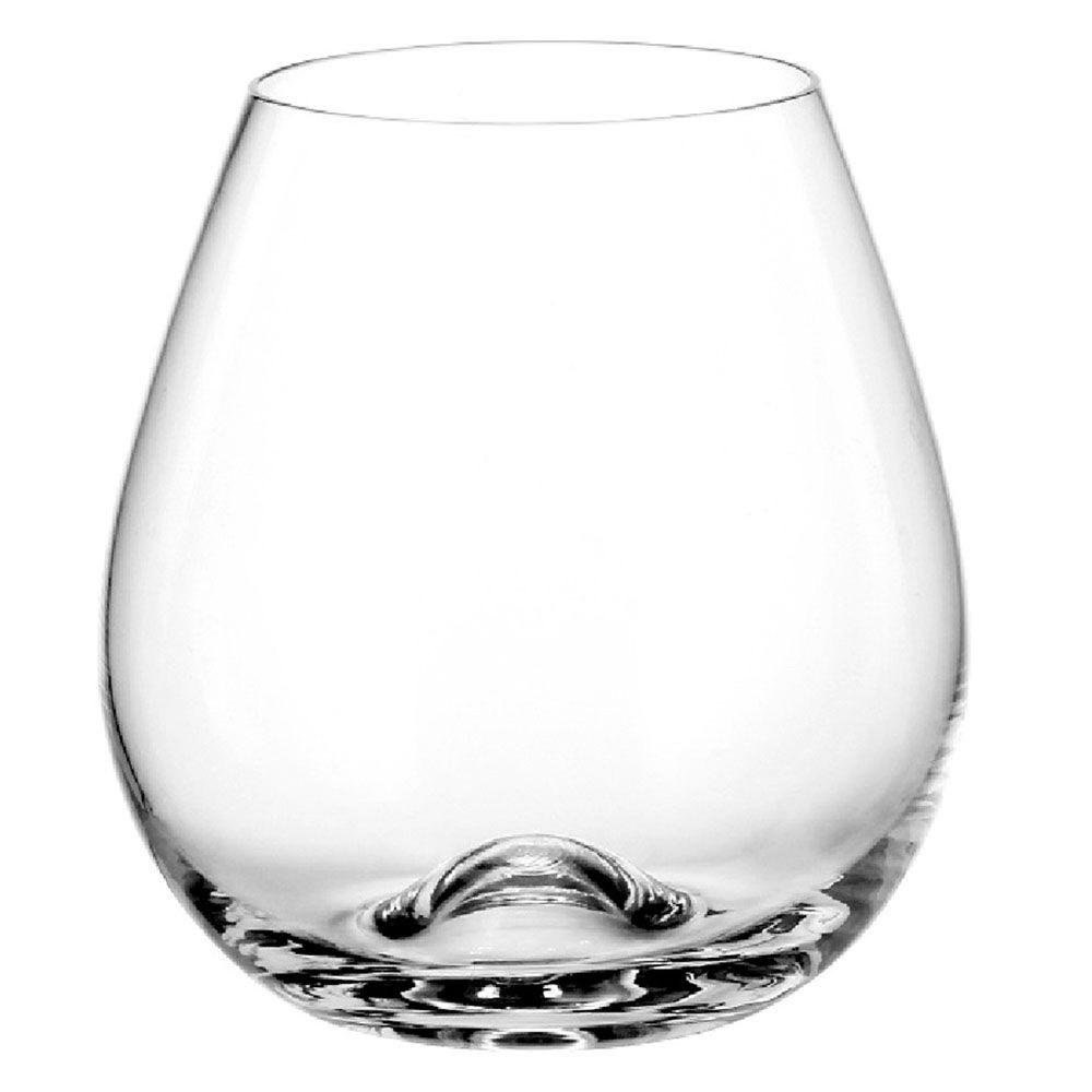 Set de 4 Vasos de 18.9 oz para Burgundy Color Transparente