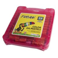 Crayón Pastel Caja Plástica 24 Colores - Tucan