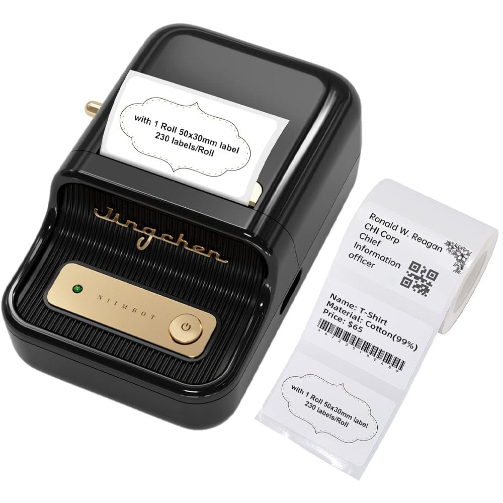 Etiquetadora Portátil B21S Pro Bluetooth para Impresión de Etiquetas Color Negro