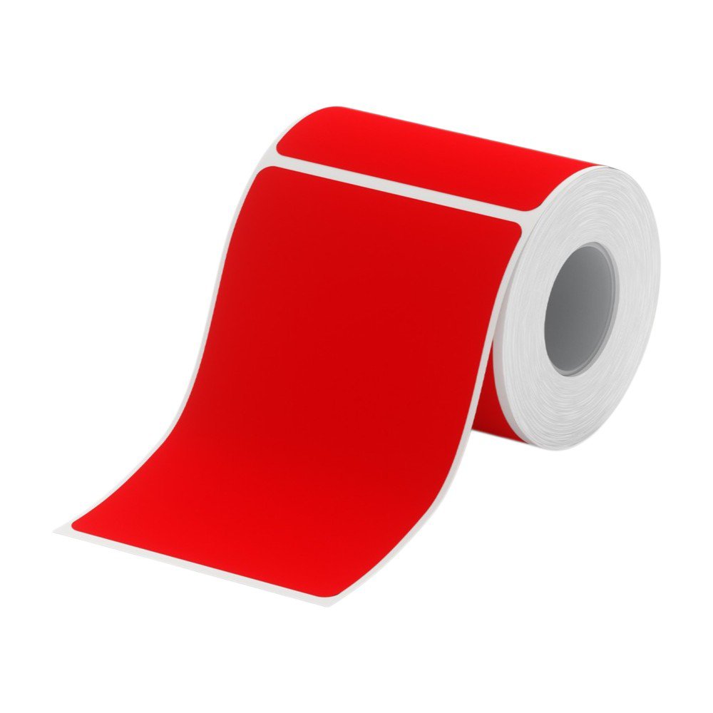 Etiqueta Térmica T40 x 60 mm para Identificación Color Rojo