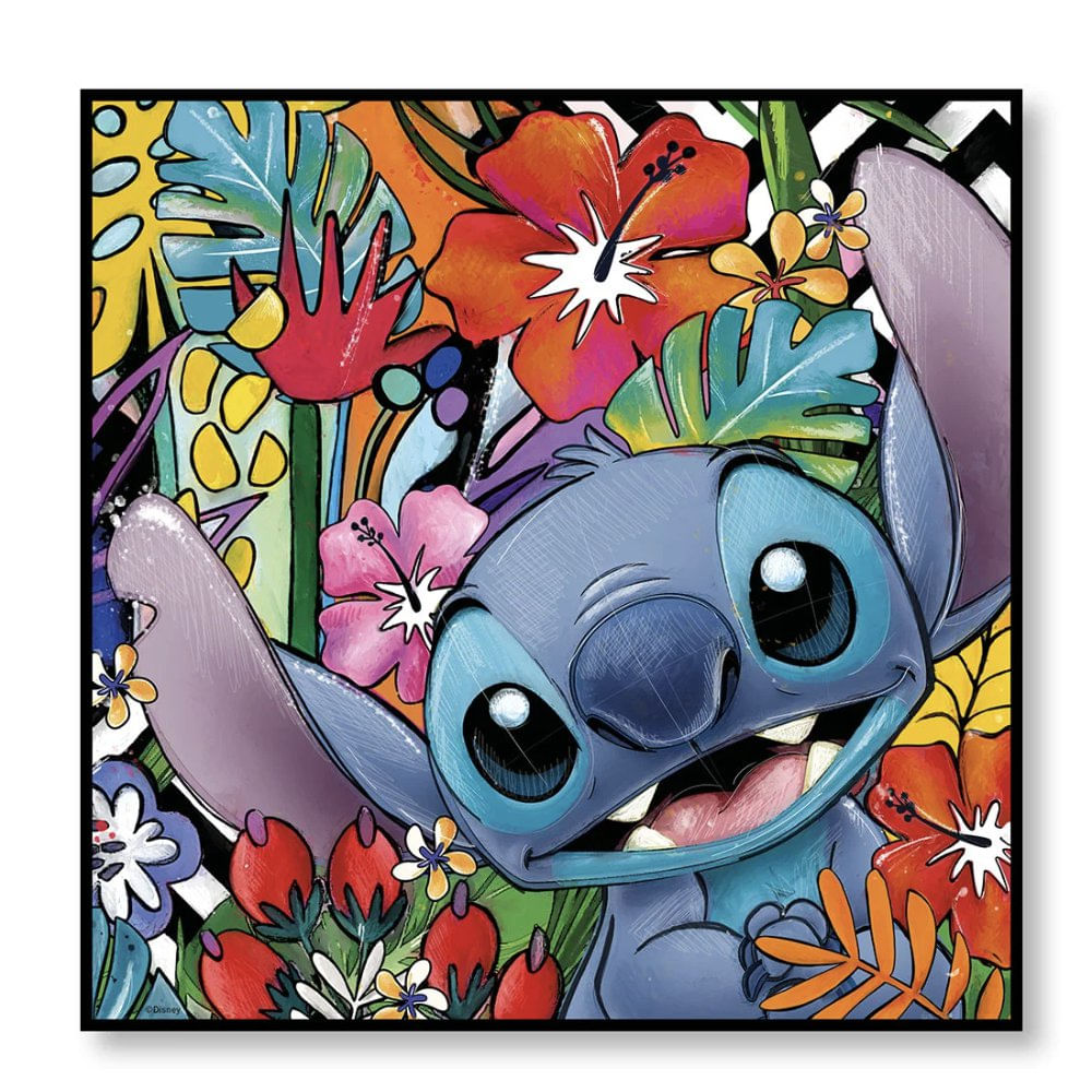 Cuadro Decorativo 50 x 50 cm Diseño Stitch Estilo Pop