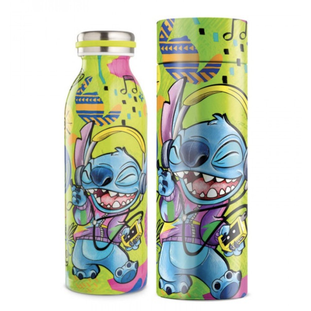 Pachón de Acero Inoxidable de 500 ml Diseño Stitch Color Verde