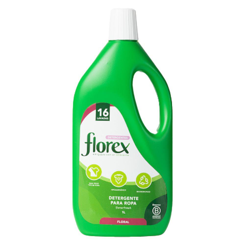 Detergente para Ropa Deterfresh Floral Alta Eficiencia 1 Litro