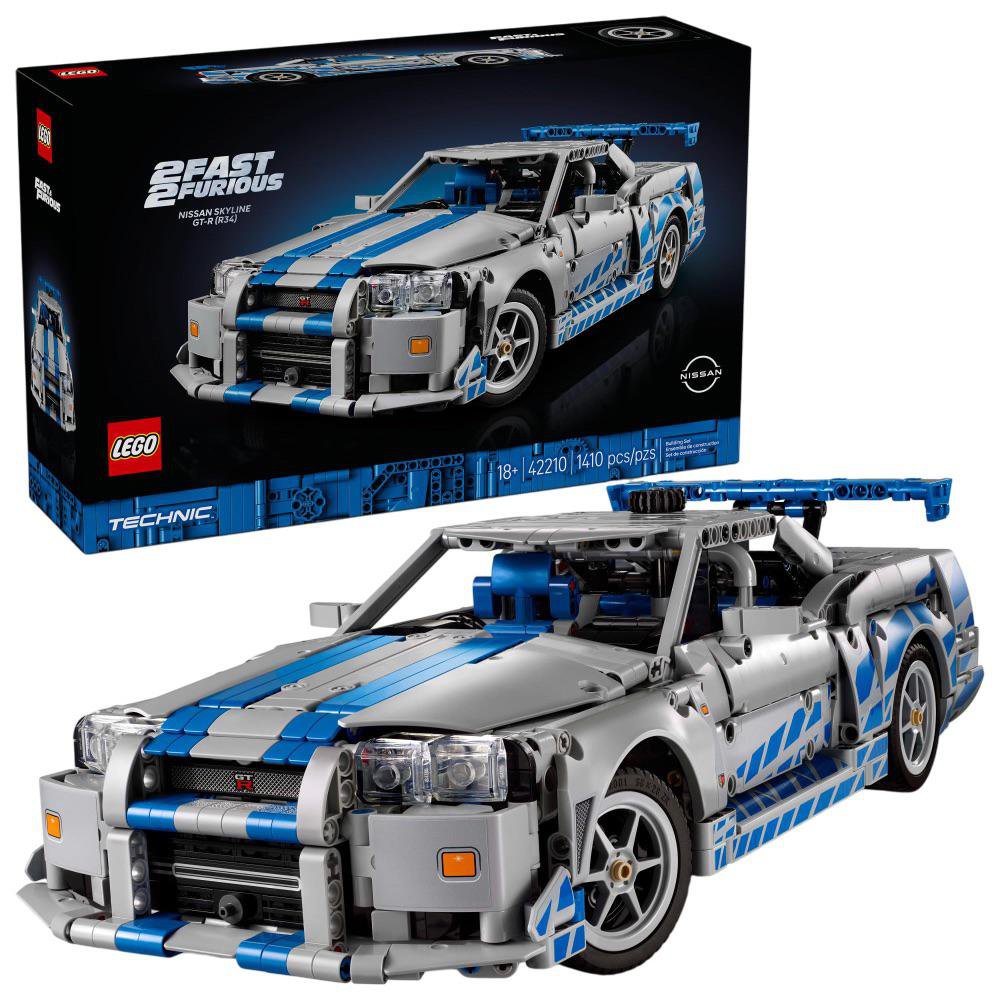 LEGO Technic Nissan Skyline GT-R (R34) de 2 Fast 2 Furious #42210 de 1410 Piezas