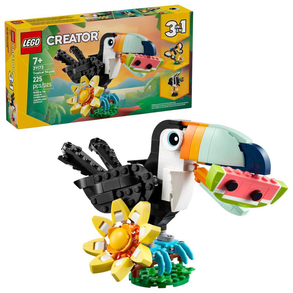 LEGO Creator 3 en 1 Tucán Tropical #31173 de 225 Piezas