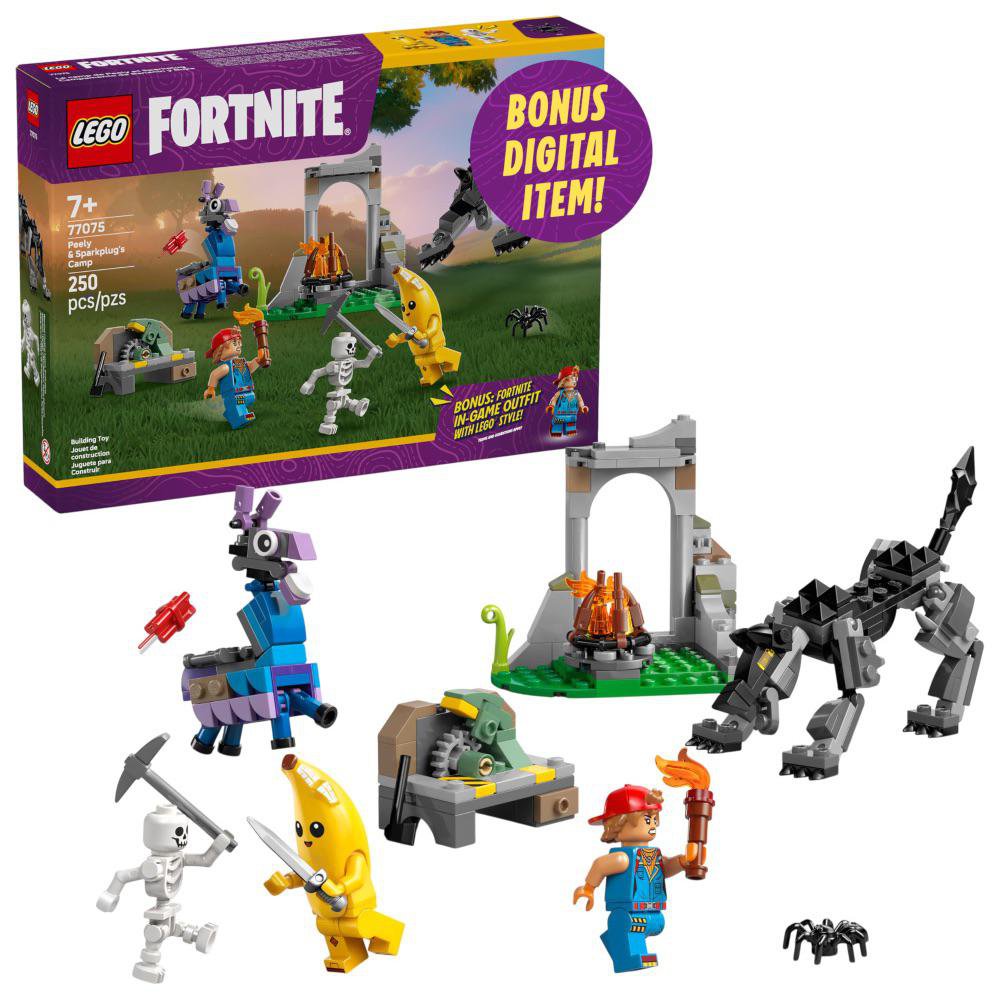 LEGO Fortnite Campamento de Peely y Cíclope #77075 de 250 Piezas