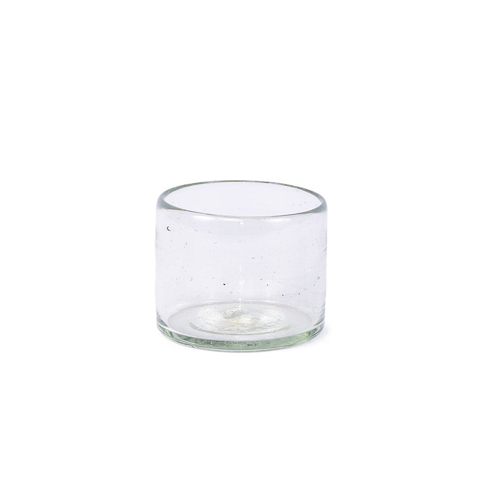 Vaso Pequeño de Vidrio Artesanal Transparente