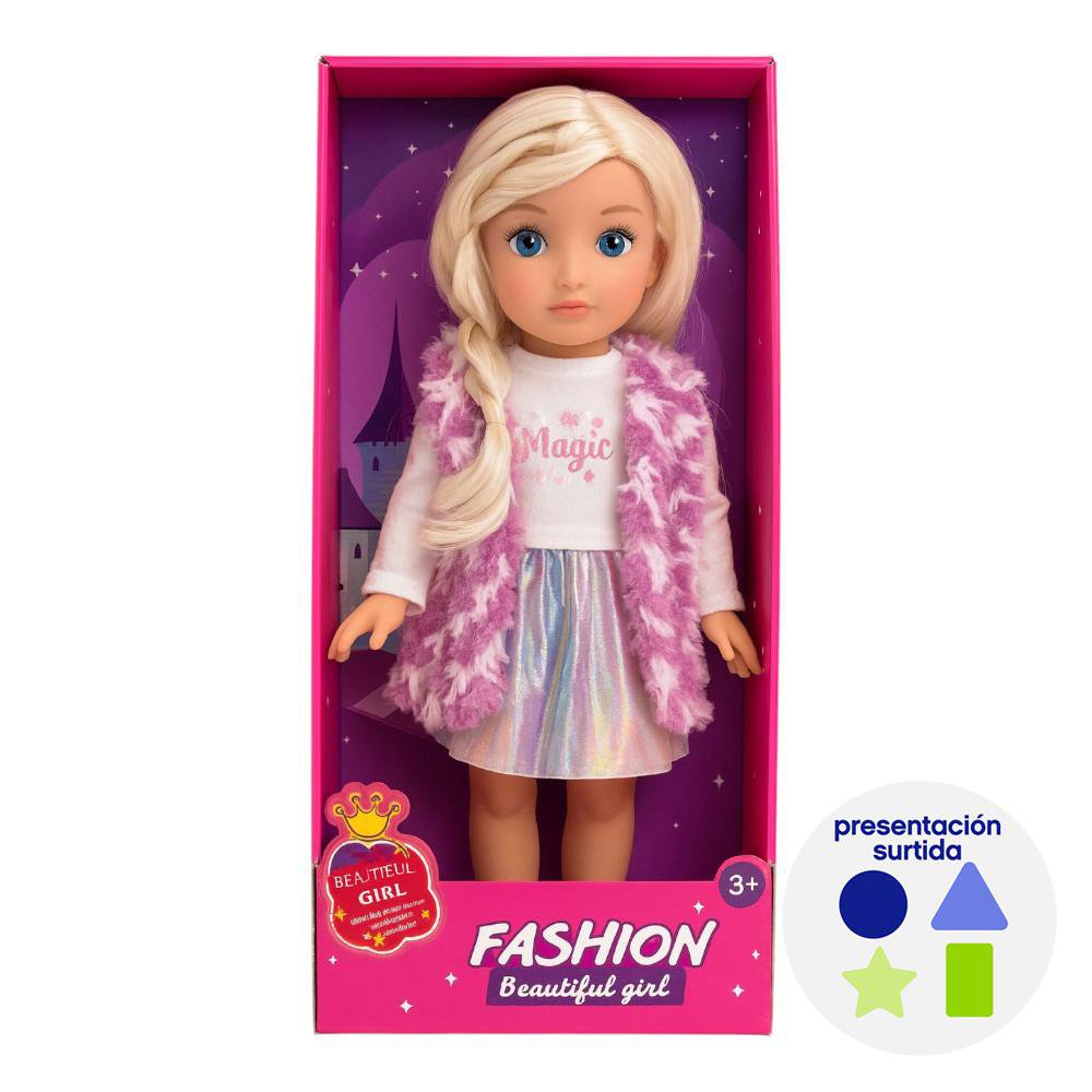 Muñeca Fashion de 44 Cm con Conjunto 3+ Años Diseños Surtidos Muñeca Fashion con Conjunto…