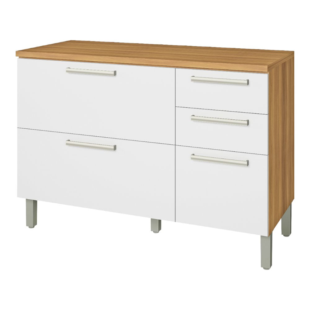 Gabinete de Cocina Burguesa 2 Puertas 3 Gavetas 120 Cm