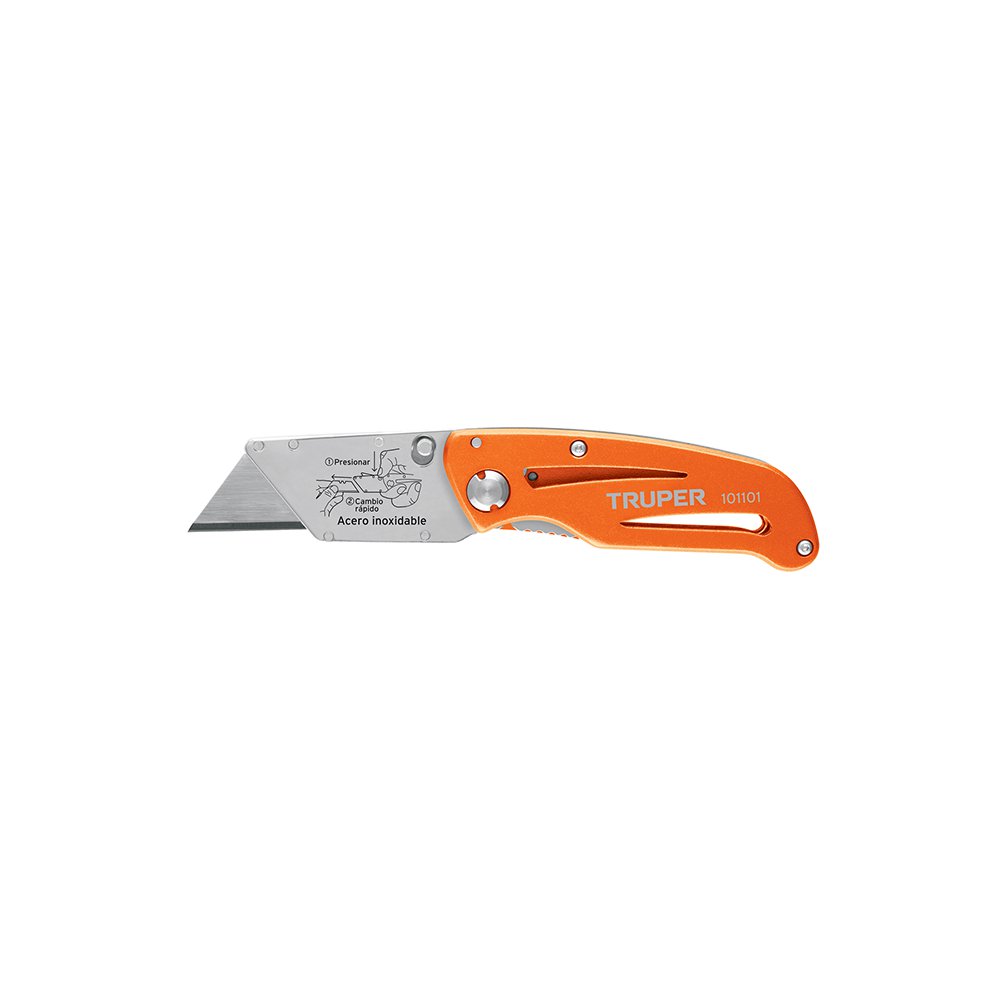 Navaja Abatible 6 Plg con Cuerpo de Aluminio y Acero Inoxidable