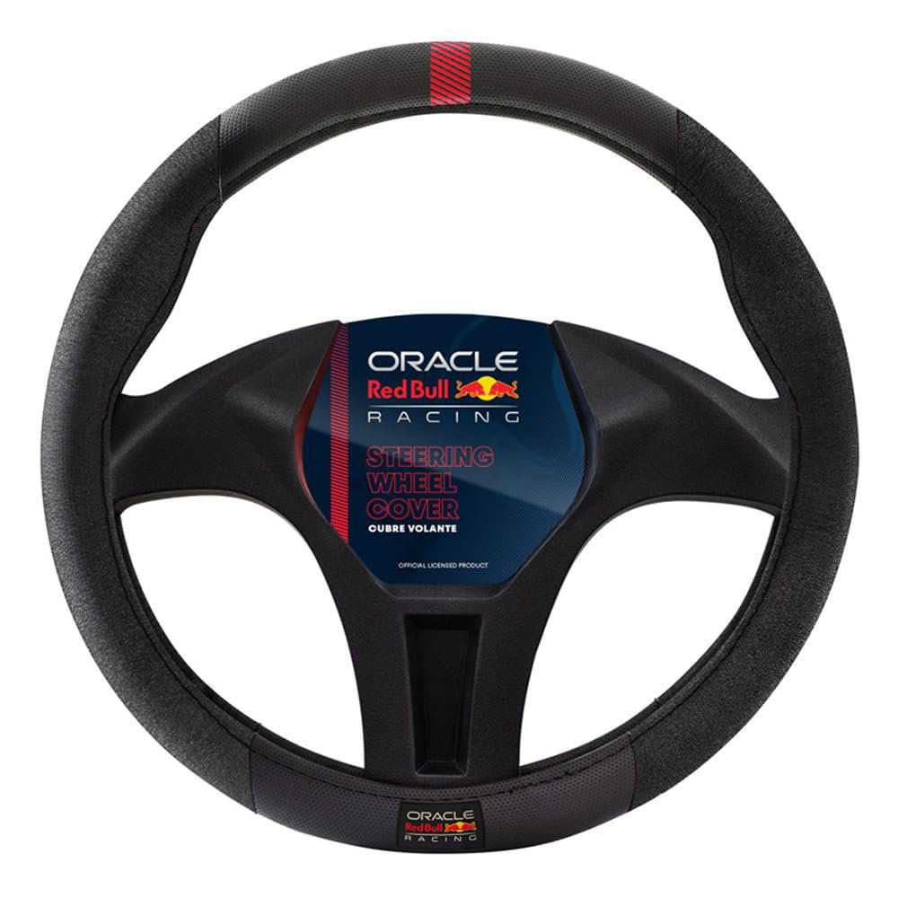 Cubre Volante Red Bull Racing Universal para Auto Color Negro y Rojo
