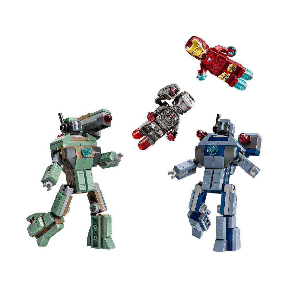 LEGO Marvel Infinity Saga Iron Man y War Machine vs. Drones de Hammer #76320 de 204 Piezas