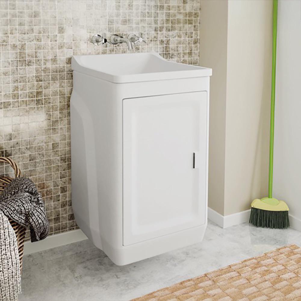 Mueble de Baño con Lavamanos Plástico de 51x43 cm Mueble de Baño con Lavamanos Plástico Bl…