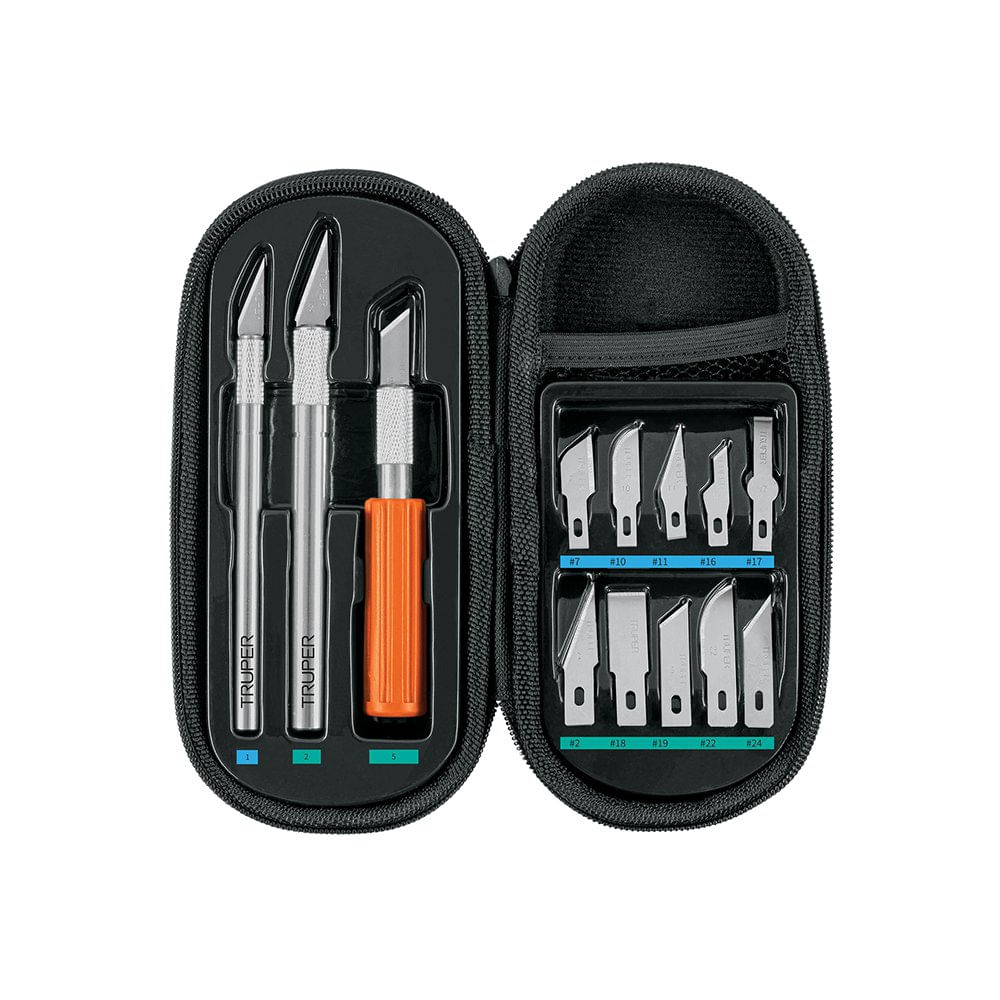 Cuchillas de Precisión con Estuche Set de 13 Piezas